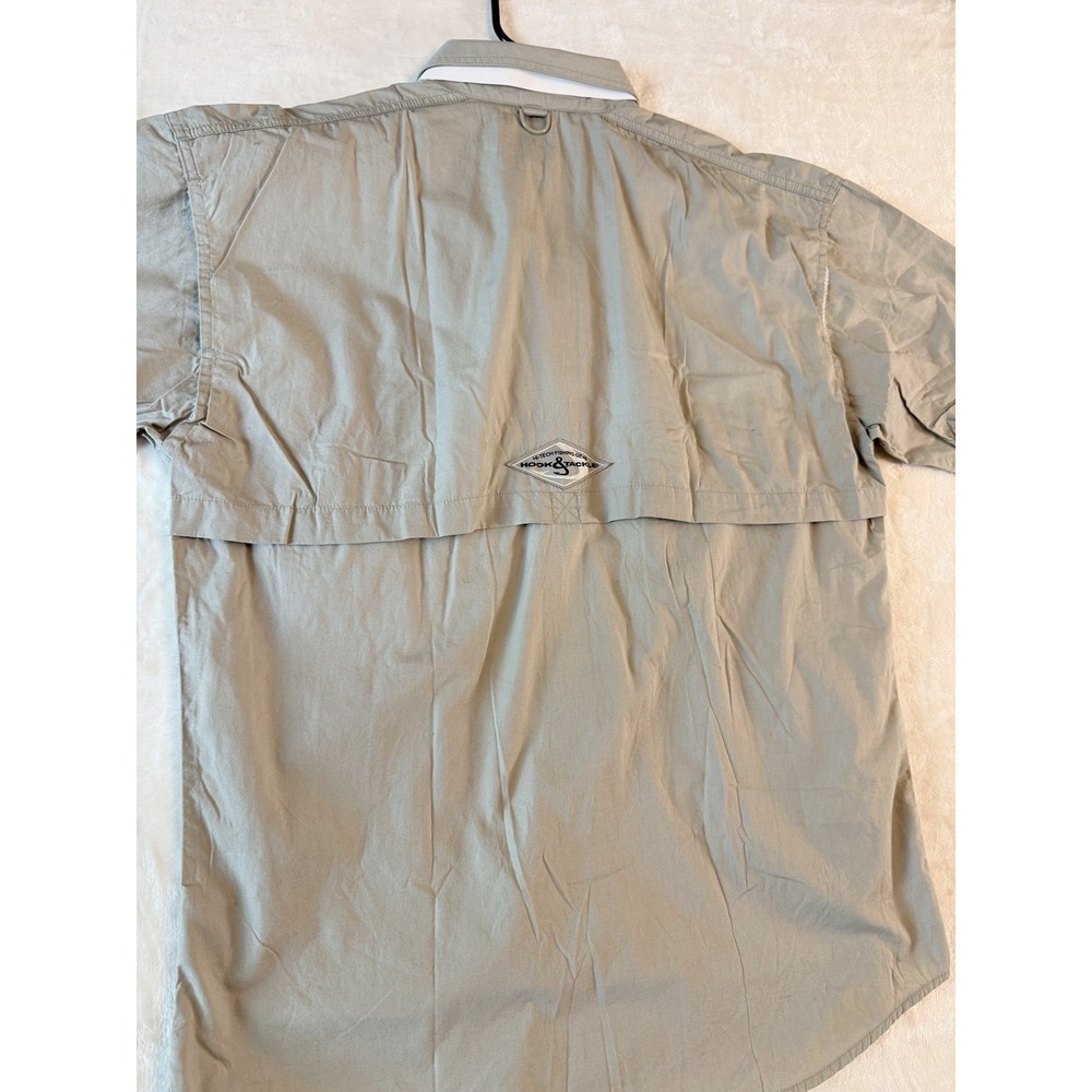 Hook & Tackle Fishing Shirt Mens Medium Brown Outdoor Performance New Tag NWT - Picture 6 of 7